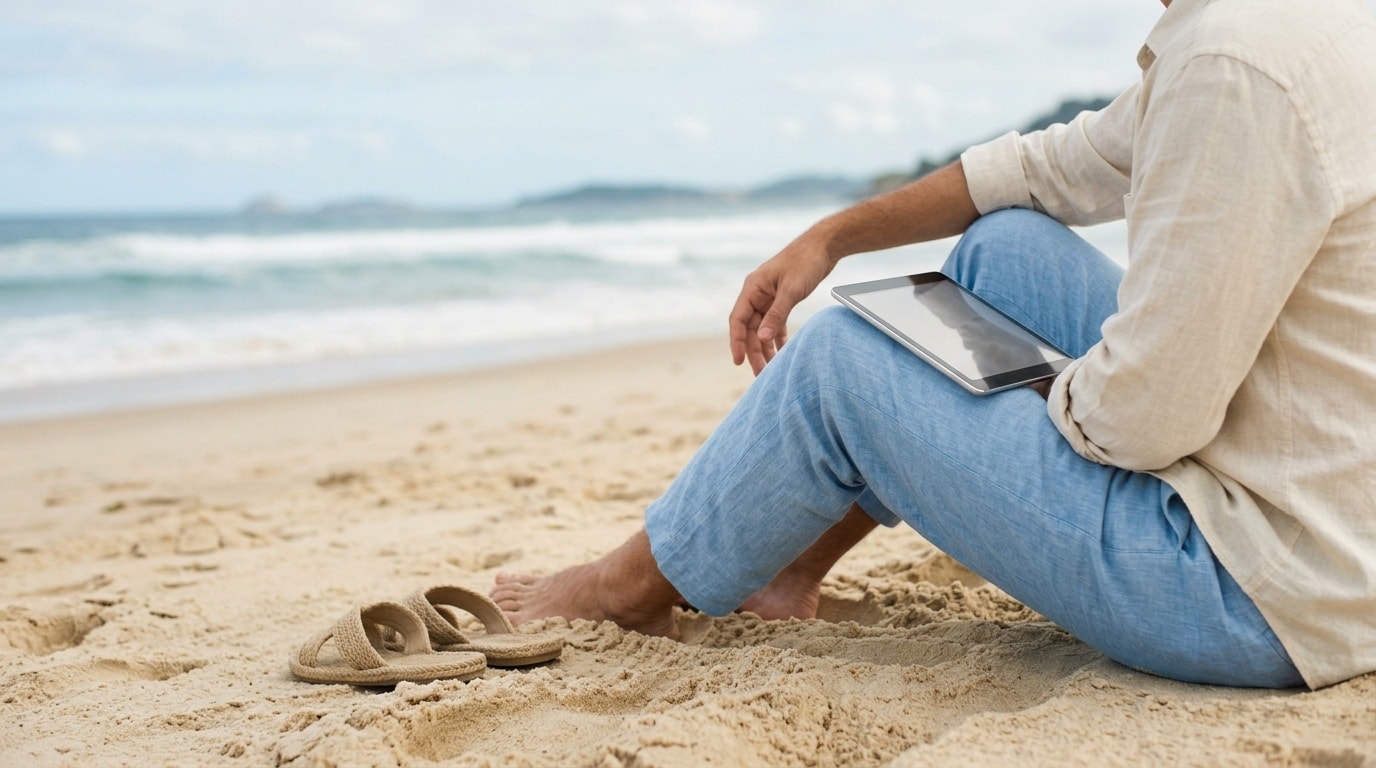 Cena calma para separar planejamento financeiro de investimento.