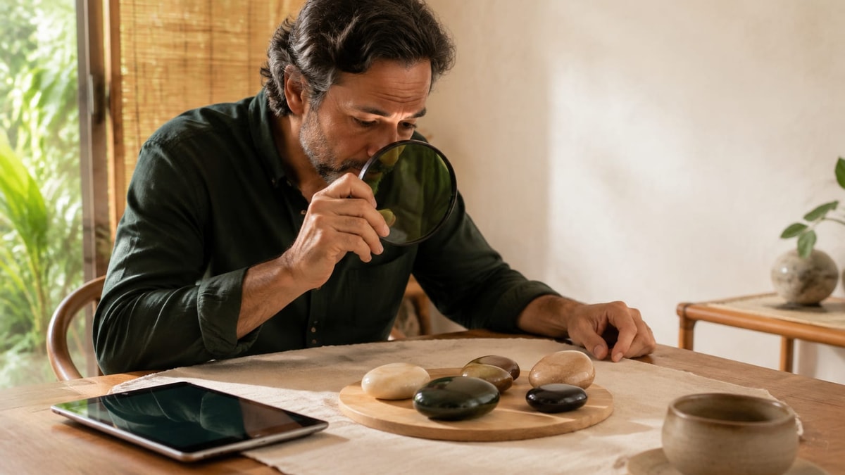 Pessoa reposiciona uma peça desalinhada em uma sequência de decisões.
